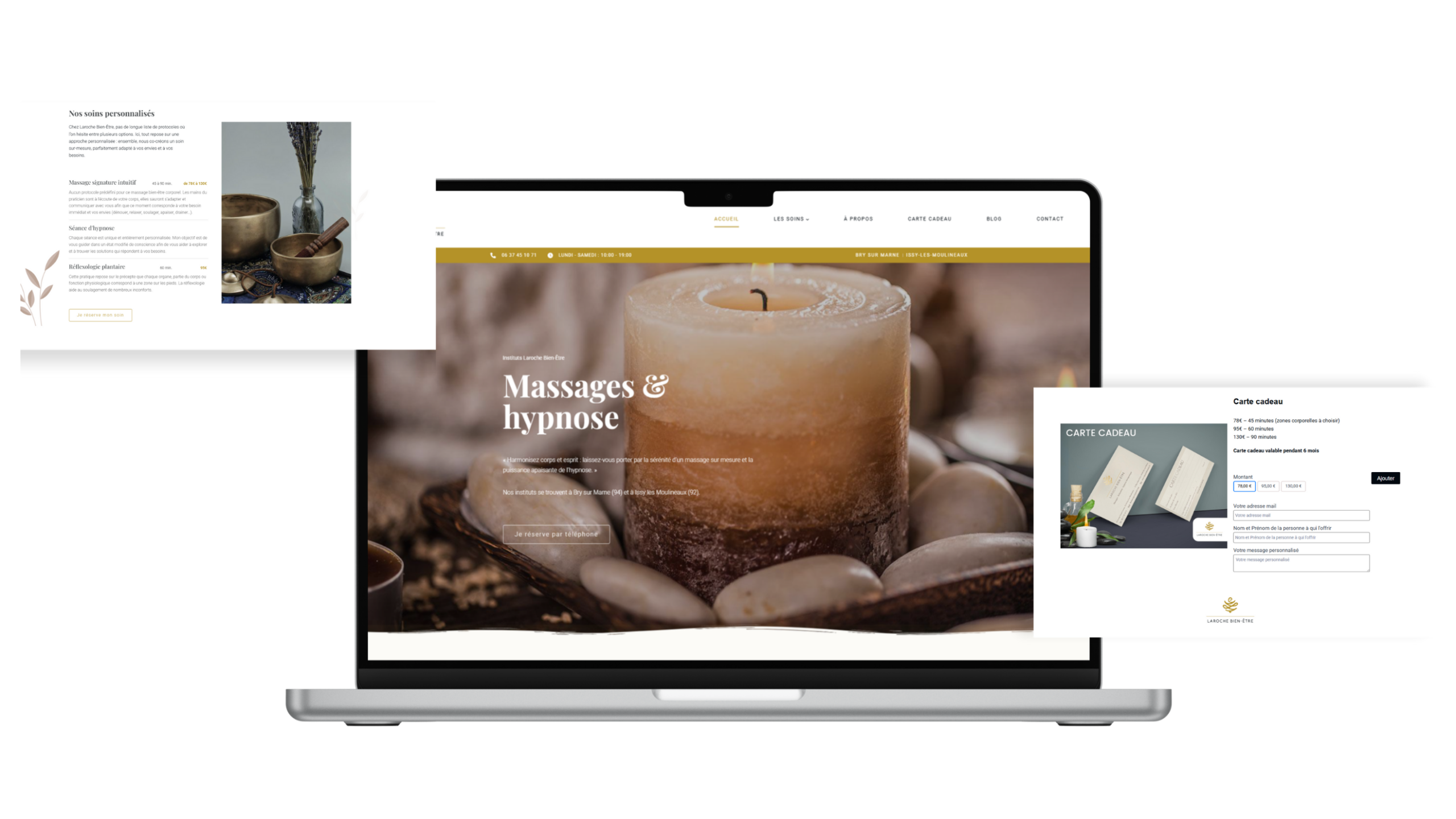 Site e-commerce massage exemple - Netivia