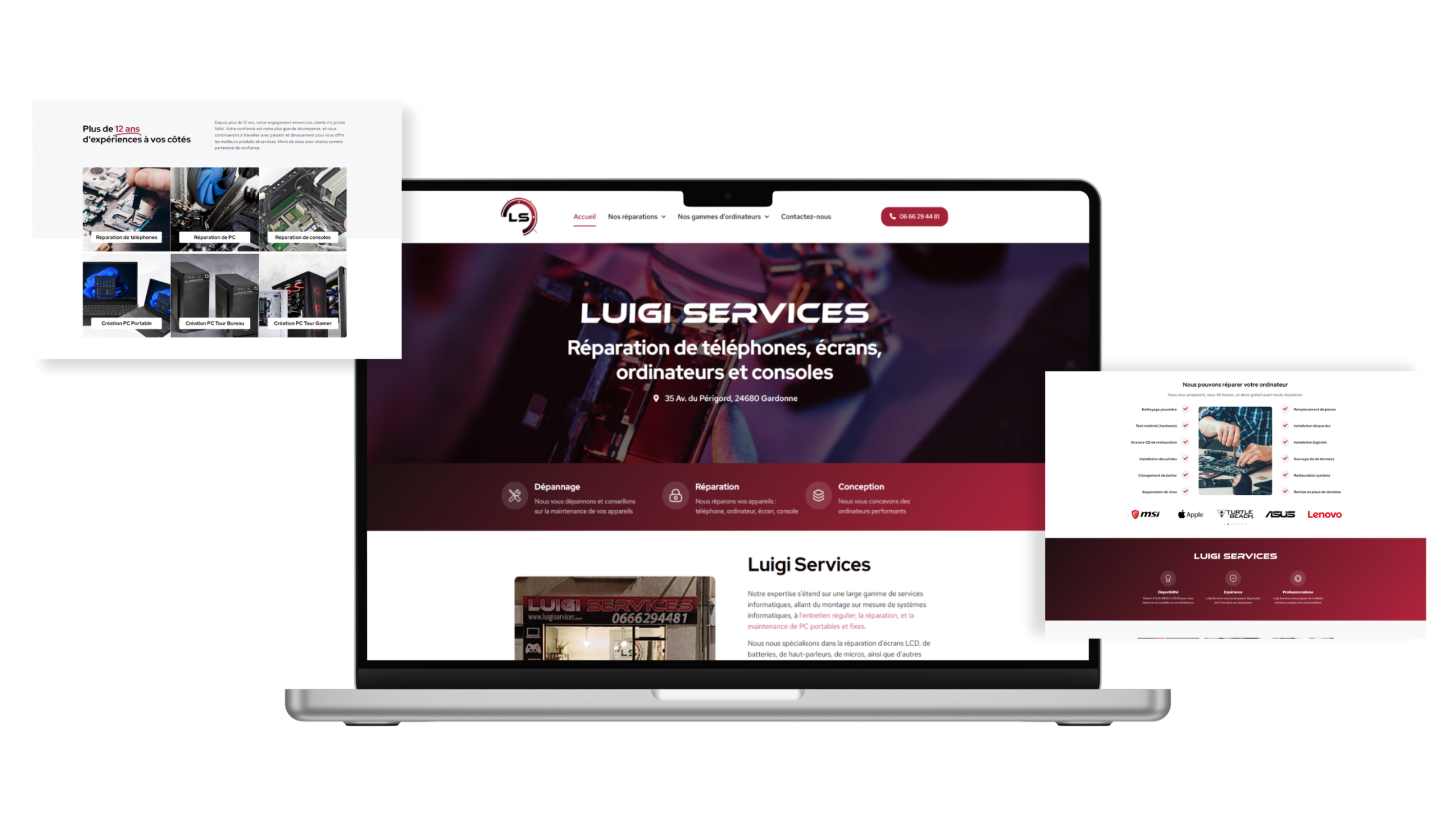 Site vitrine élégant exemple - Netivia